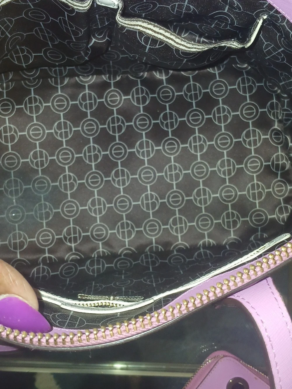 henri bendel pink grommet tote with matching wallet - Picture 9 of 16